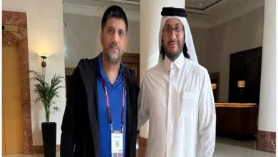 دیدار علیرضا دبیر با رئیس فدراسیون کشتی قطر