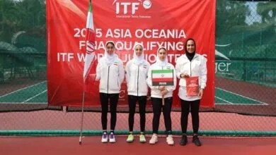 شکست دختران تنیس کمتر از ۱۴ سال ایران برابر قزاقستان